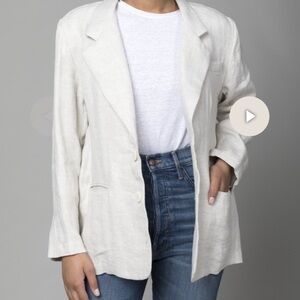 Jesse Kamm Linen Lazy Blazer in Dune sz M